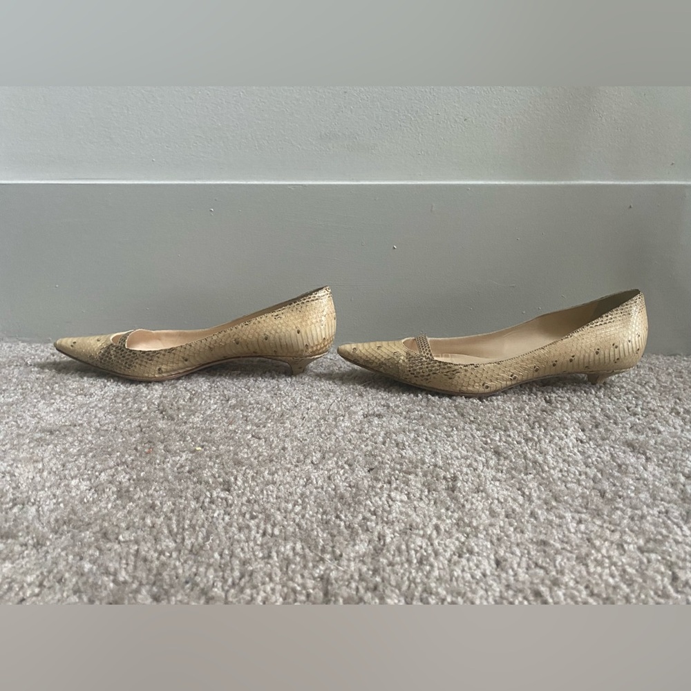Jimmy Choo Python Animal Print Kitten Heels Snakeskin Naomi Vintage Size 36 6 - Picture 8 of 13